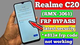 Realme C20 frp bypass android 11 *#813# frp code not working Google account bypass without pc track