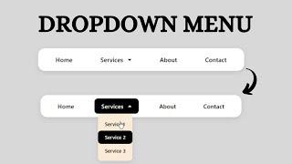 How to create Dropdown Menu in HTML & CSS