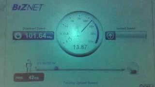 Fiber Optic Internet Speedtest on Biznet Server