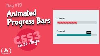 Animated Progress Bars: CSS Tutorial (Day 19 of CSS3 in 30 Days)