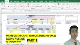 MEMBUAT APLIKASI PAYROLL (PENGGAJIAN KARYAWAN) DENGAN EXCEL - SLIP GAJI OTOMATIS PART 1