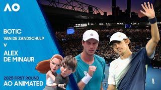 Botic van de Zandschulp v Alex de Minaur | AO Animated | Australian Open 2025