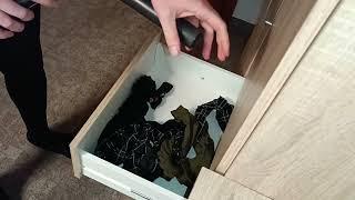 Vacuuming drawer full of pantyhose,nylons and tights