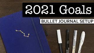 MINIMAL 2021 BULLET JOURNAL SETUP  Goal Planner Plan With Me