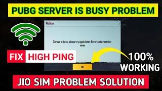 pubg mobile server is busy please try again later in jio sim Problem fix| SERVER is busy PUBG MOBILE