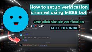 How to setup verification system using MEE6 bot? Full Tutorial | Discord |