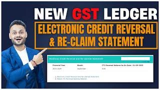 ITC Reversal & Re-Claim Statement | New GST Portal Ledger |  ft @skillvivekawasthi