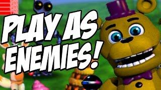 FNAF World SIMULATOR: PLAY AS FREDBEAR AND ENEMY ANIMATRONICS +BOSSES! NEW Simulator!