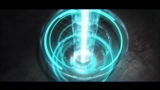 Hi tech HUD Logo Reveal it future laser hologram technology intro opening