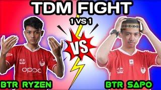 SAPPO UP GAMING VS BTR RYZEN TDM FIGHT | TANGAN SAPPO GEMETERAN | PUBG MOBILE INDONESIA