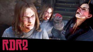 RDR2 Strawberry Jail Cell Brawl - PVP Gameplay - Fist Fight Combat Catfight beatdown ryona