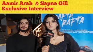 Aamir Arab and Sapna Gill Full Exclusive Interview At Rafta Rafta Song Launch Event |  Danish Alfaaz