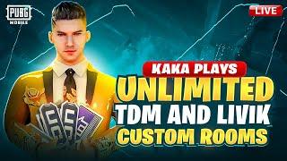 LIVE CUSTOM ROOMS ONLY UC/CASH WOW+LIVIK - PUBG MOBILE -KAKA PLAYS #ucrooms #liveuc #pubgm #ucroom