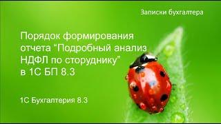 Отчет Подробный анализ НДФЛ в 1С БП 8.3 для анализа 6-НДФЛ