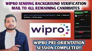 Wipro Onboarding Latest Update  | Documents Upload Mail | BGV Mail | Connect Session | Survey Mail