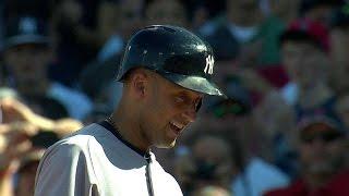 NYY@BOS: Jeter exits to ovation after final at-bat