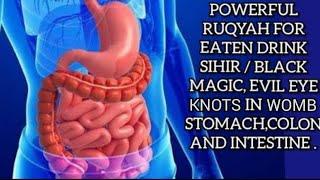 RUQYAH FOR EATEN DRINK SIHIR / MAGIC,EVIL EYE KNOTS AND JINN IN STOMACH,COLON, INTESTINE AND WOMB.