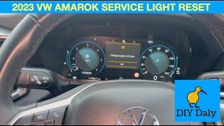 VW Amarok service light reset 2023 new shape