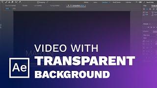 Rendering video with transparent background in After Effects | Lower Thirds