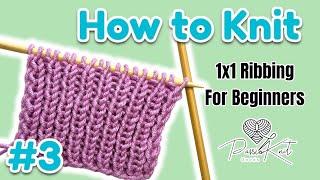 How to Knit 1X1 Ribbing for Beginners | PassioKnit Kelsie