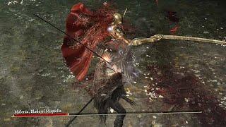 Parrying Malenia with the Deflecting Hardtear (No Damage)