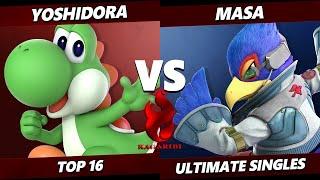 Kagaribi 11 - Yoshidora (Yoshi) Vs. MASA (Falco) Smash Ultimate - SSBU