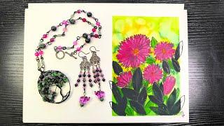 Watercolor & jewelry: September Chain Challenge Project 8 - tree of life with Gemstone Orphanage