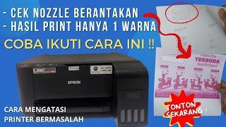 CARA MENGATASI PRINTER EPSON L3110 WARNA TIDAK JELAS ‼️ PRINTER EPSON HASIL BERGARIS DAN PUTUS PUTUS