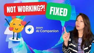 Zoom AI Companion NOT showing up? Here's how to fix it #zoom #zoomai
