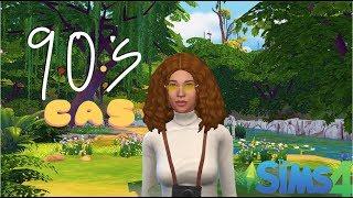 90's THEMED CAS // sims 4 mm create a sim // cc link and maxis match