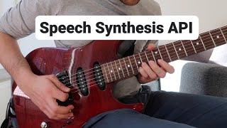 Sing a song with the JavaScript Speech Synthesis API using async/await