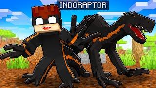 JOGANDO como um INDORAPTOR no Minecraft!! *Dinossauro Híbrido*