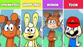 Incredibox: Sprunksters Original Vs Happy Tree Friends Vs Human Vs Toon| Version (NEW MOD)!