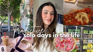 spending a solo day being productive | cooking easy dinner ideas | being outdoors | clean with me
