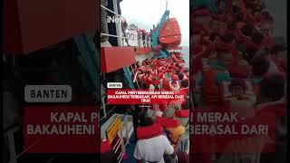 Kapal Penyeberangan Pelabuhan Merak - Bakauheni, Lampung Terbakar