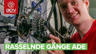 Wie man die Schaltung an der SHIMANO DI2 WIRELESS (12-fach) einstellt