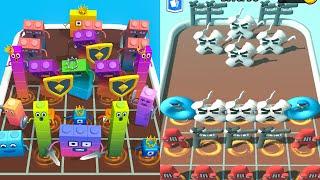 MERGE ALPHABET LORE VS NUMBER CUBE RUN - Merge Battles GamePlay - iOS, Android Part 3