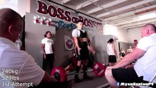 Ryan Saplan 240kg 529lbs (1st Deadlift Attempt) - Boss Barbell Powerlifting Meet