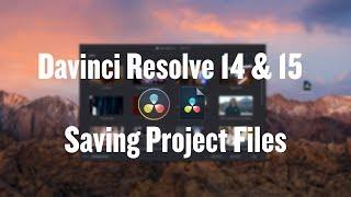 Saving & Exporting Project Files | Davinci Resolve 14 & 15