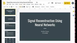 Signal Reconstruction Using Neural Networks