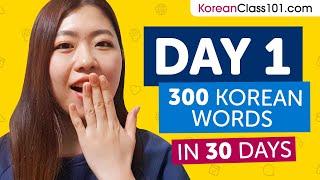 Day 1: 10/300 | Learn 300 Korean Words in 30 Days Challenge