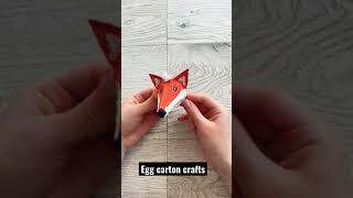 Egg carton crafts Fox Поделки из яичных лотков Как сделать лису 