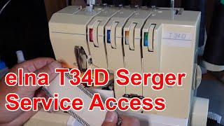 Elna T34D Serger / Overlocker  - Removal of Panels to Gain Access for Servicing. (teardown)