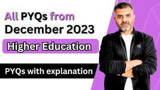 All Higher Education PYQs | December 2023 | Revision Series | UGC-NET-Paper1
