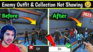 Enemy Dress Not Showing | free fire enemy outfit not showing problem | Enemy Gun Skin Not Showing 