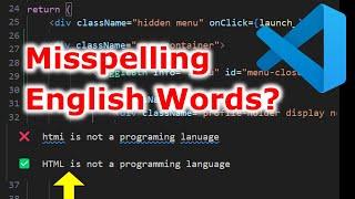 English Spell Checker for Visual Studio Code - Code Spell Checker Extension