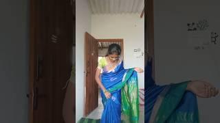 #minivlog - 304 #grwm in saree  Tried single pleat for the 1st time  முடியல பா  #ytshorts #saree