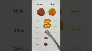 Copper vs Gold colour combination #colourmixing #paintmixing #asmrart #satisfying #copper#gold