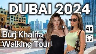 Dubai Walking Tour in Burj Khalifa City Centre [ 4K ] Walking Tour