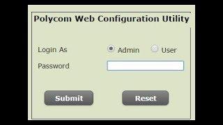 Polycom phone Web interface